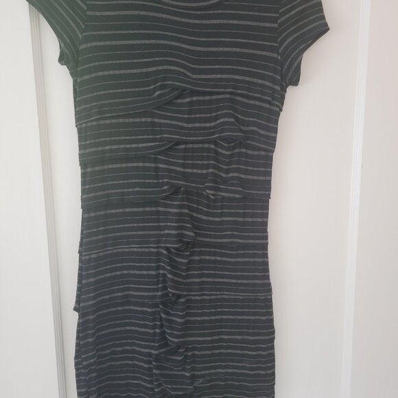 Pomelo Striped Twist Front Short Sleeve Bodycon Dress Size Small - Picture 1 of 2